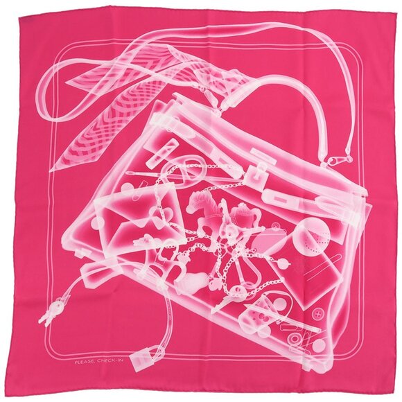 HERMES Pink Scarf - Picture 1 of 10
